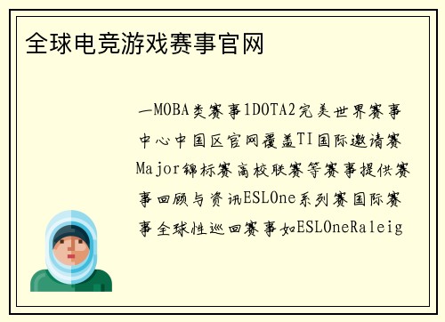 全球电竞游戏赛事官网